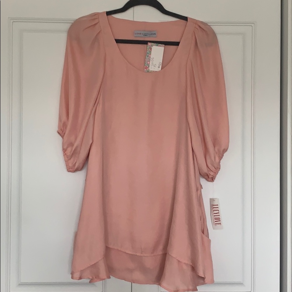Peach swing dress